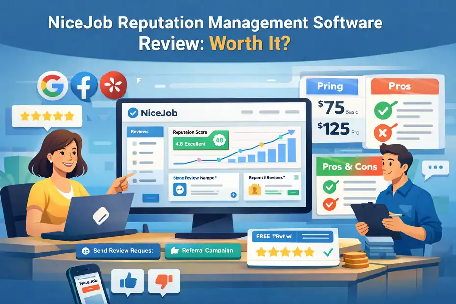 An informative illustration about NiceJob Reputation Management Software Review: Worth It?