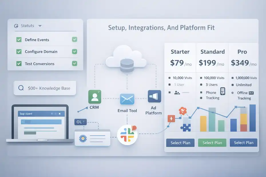 ClickMagick Features Overview: Tools That Boost ROI Fast An informative illustration about
Setup, Integrations, And Platform Fit