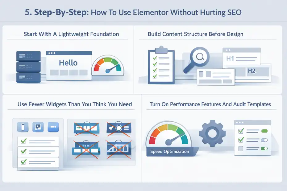 Elementor Review For SEO Focused Websites: Fast Or Slowing You Down? An informative illustration about
Step-By-Step: How To Use Elementor Without Hurting SEO