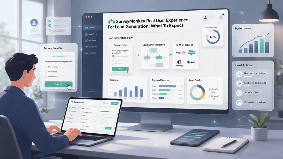 An informative illustration about SurveyMonkey Real User Experience For Lead Generation: What To Expect