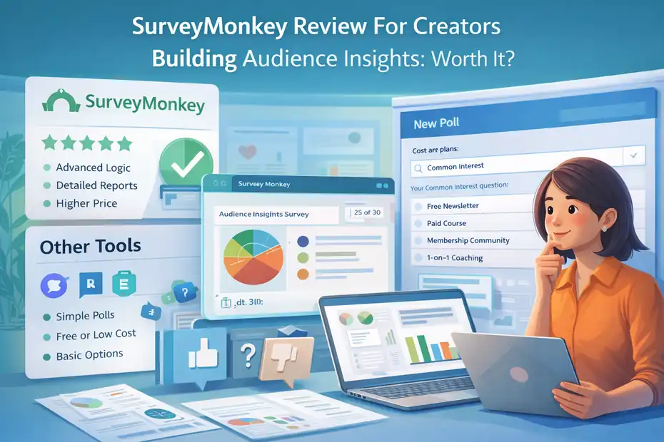 An informative illustration about SurveyMonkey Review For Creators Building Audience Insights: Worth It?