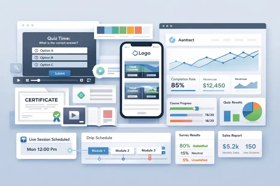 An informative illustration about
The Biggest LearnWorlds Pros For Educators