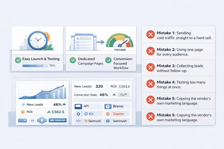Leadpages Review For Affiliate Marketers: More Conversions Or Just Hype? An informative illustration about
The Pros, Cons, And Common Mistakes Affiliates Make With Leadpages