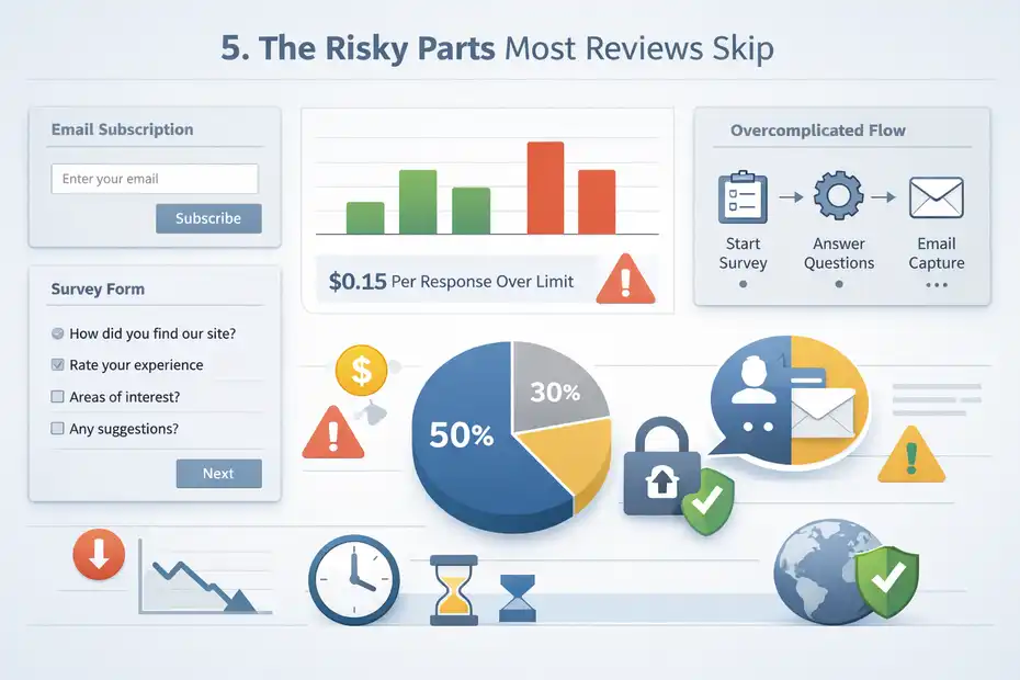 SurveyMonkey Honest Review For Bloggers Collecting Emails: Smart Or Risky? An informative illustration about
The Risky Parts Most Reviews Skip