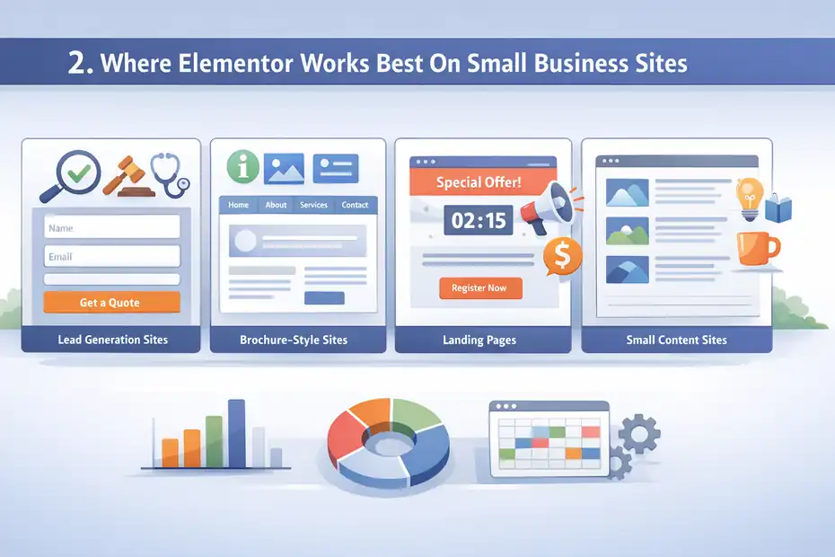 An informative illustration about
Where Elementor Works Best On Small Business Sites