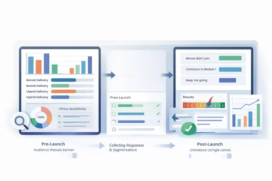 An informative illustration about
Where SurveyMonkey Fits Best In The Course Creation Journey