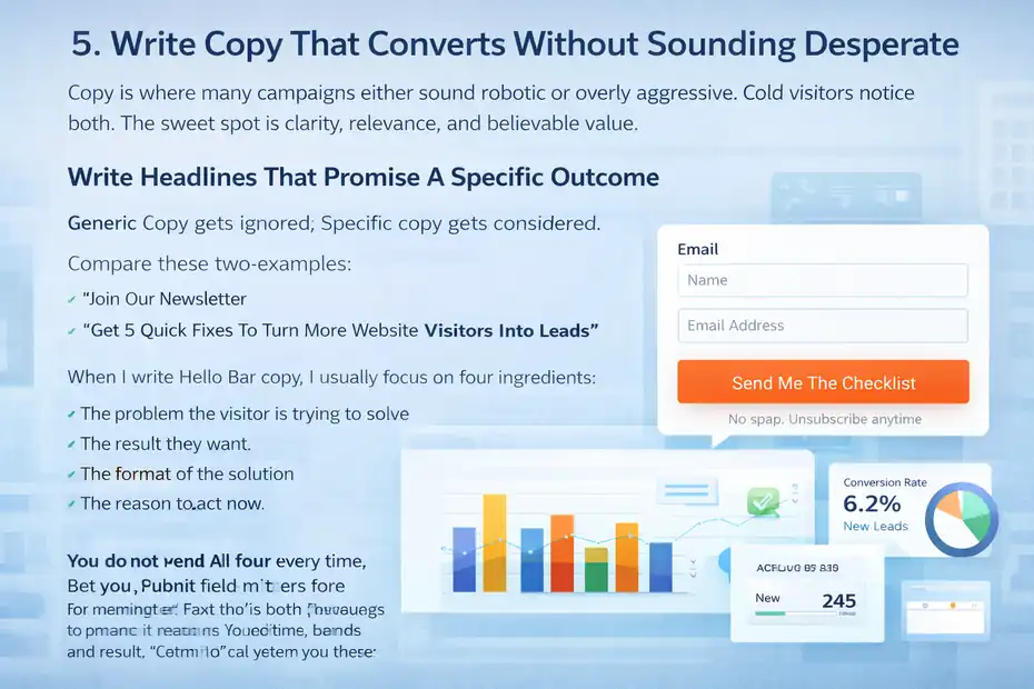 An informative illustration about
Write Copy That Converts Without Sounding Desperate