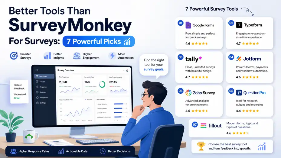 An informative illustration about Better Tools Than Surveymonkey For Surveys: 7 Powerful Picks