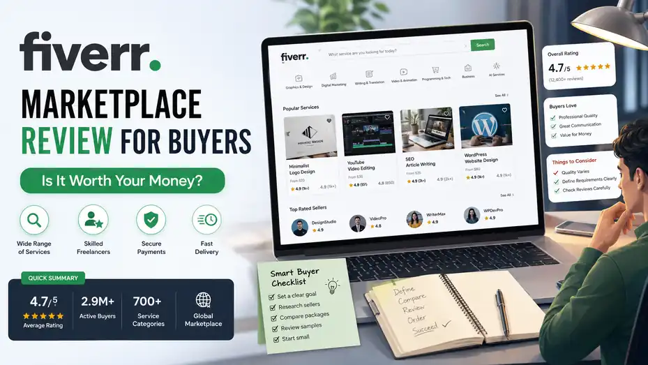 An informative illustration about Fiverr Marketplace Review For Buyers Is It Worth Your Money