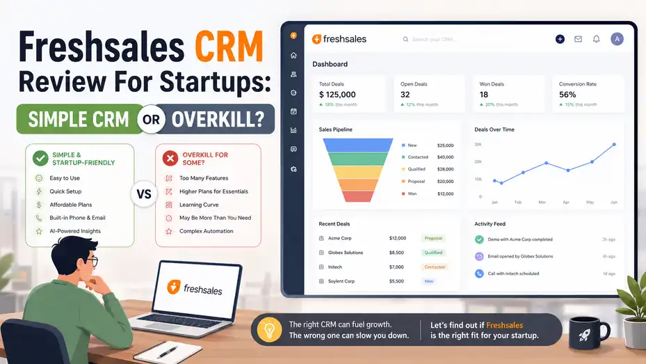 An informative illustration about Freshsales CRM Review For Startups: Simple CRM Or Overkill?