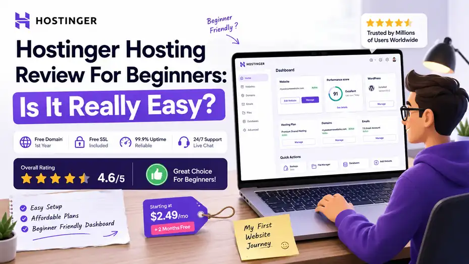 An informative illustration about Hostinger Hosting Review For Beginners: Is It Really Easy?