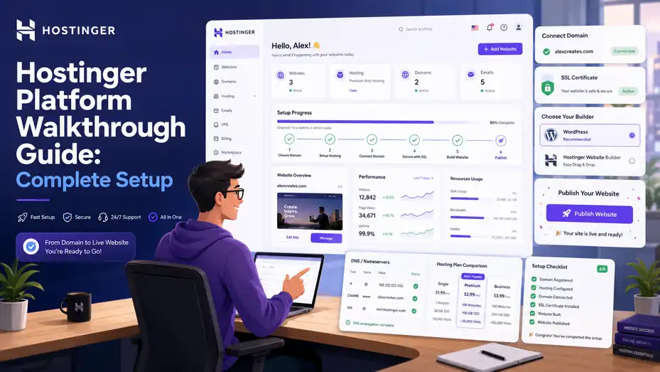 An informative illustration about Hostinger Platform Walkthrough Guide: Complete Setup