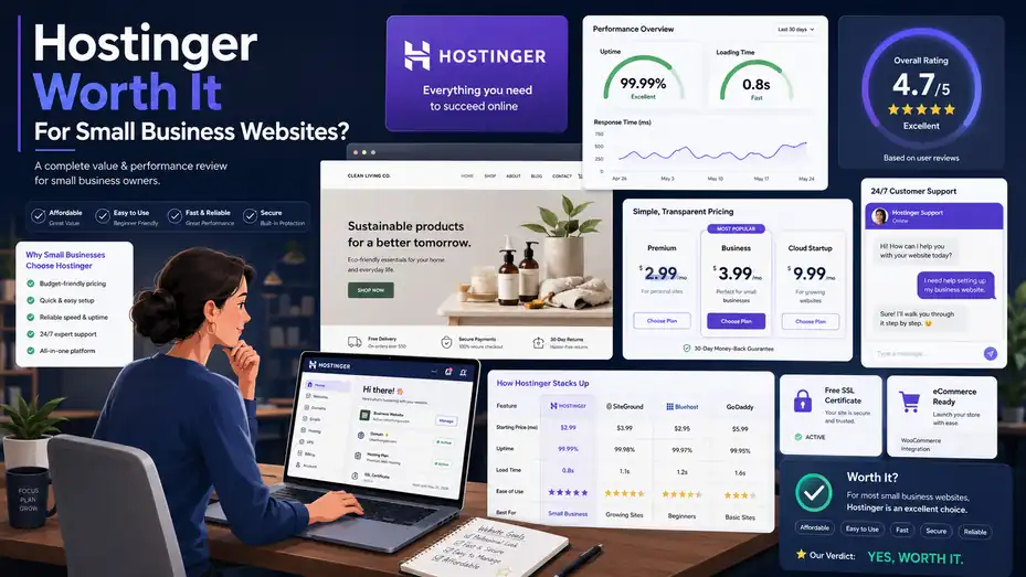An informative illustration about Hostinger Worth It For Small Business Websites?