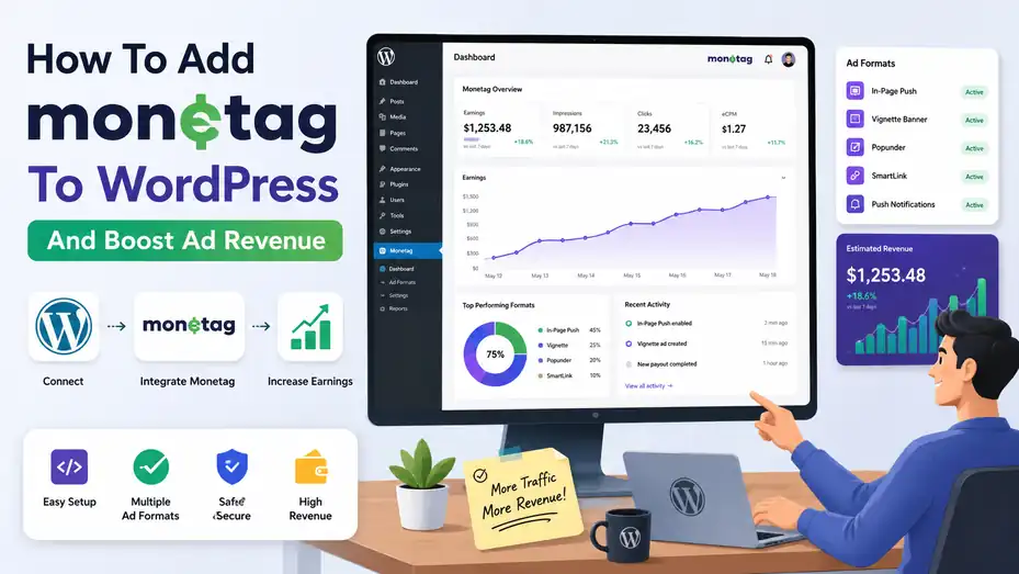 An informative illustration about How To Add Monetag To WordPress And Boost Ad Revenue