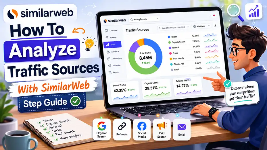 An informative illustration about How To Analyze Traffic Sources With SimilarWeb Step Guide