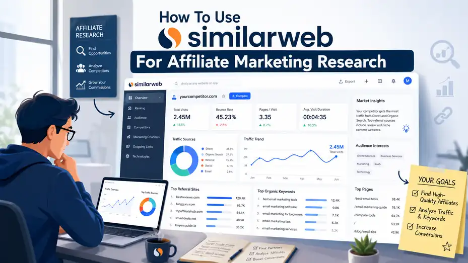 An informative illustration about How To Use SimilarWeb For Affiliate Marketing Research