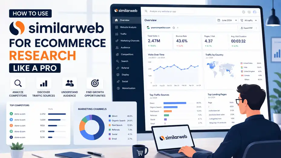 An informative illustration about How To Use SimilarWeb For Ecommerce Research Like A Pro
