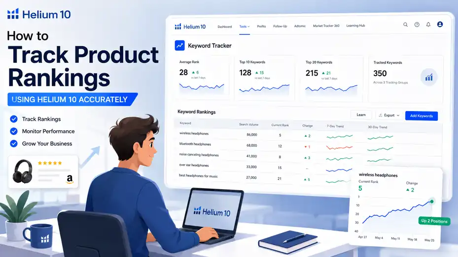 An informative illustration about How to Track Product Rankings Using Helium 10 Accurately