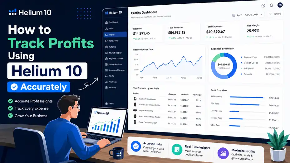 An informative illustration about How to Track Profits Using Helium 10 Accurately