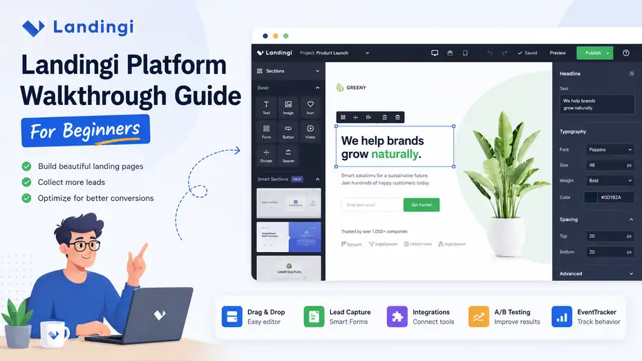 An informative illustration about Landingi Platform Walkthrough Guide For Beginners
