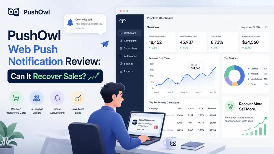 An informative illustration about PushOwl Web Push Notification Review Can It Recover Sales