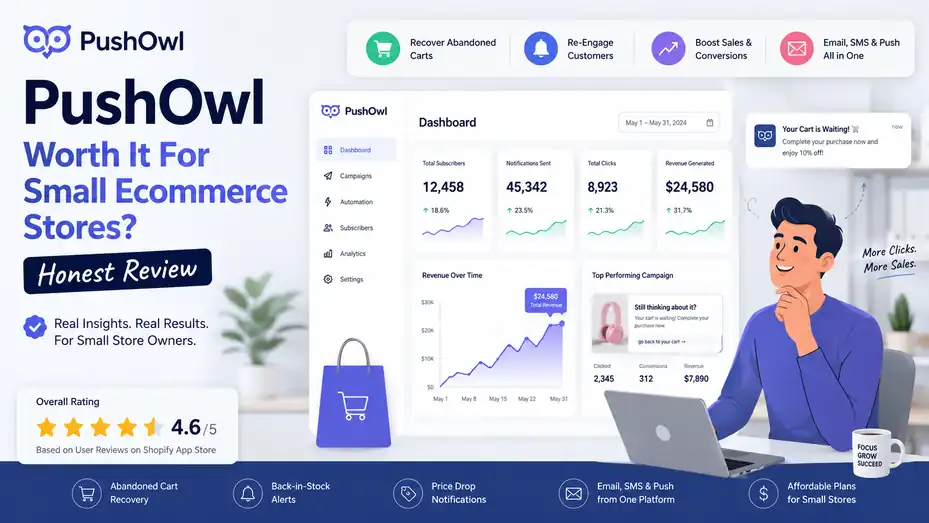 An informative illustration about PushOwl Worth It For Small Ecommerce Stores Honest Review