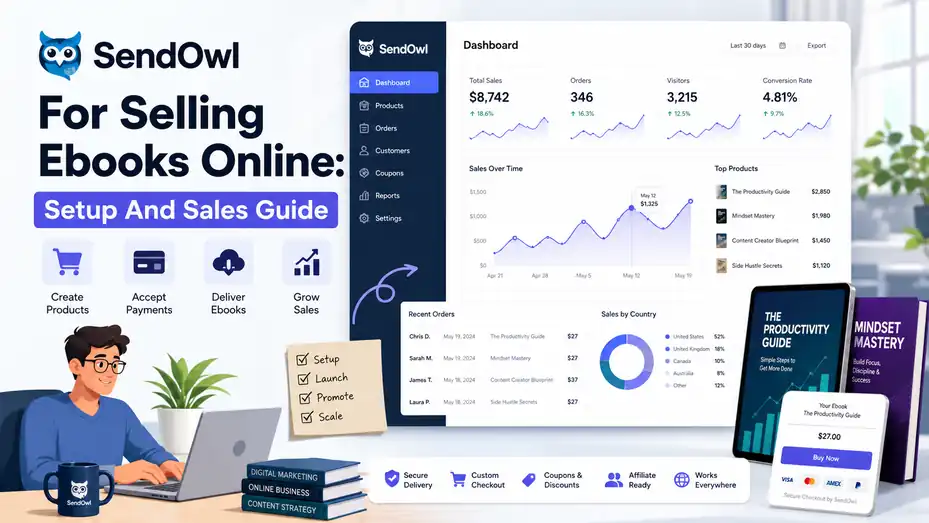 An informative illustration about SendOwl For Selling Ebooks Online: Setup And Sales Guide