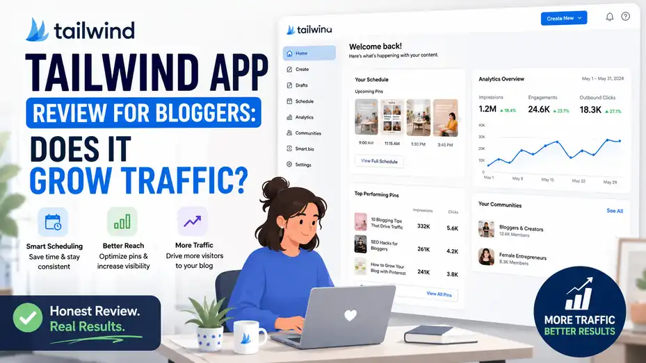 An informative illustration about Tailwind App Review For Bloggers: Does It Grow Traffic?