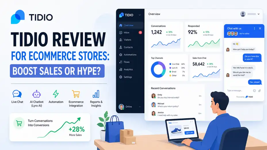 An informative illustration about Tidio Review For Ecommerce Stores: Boost Sales Or Hype?