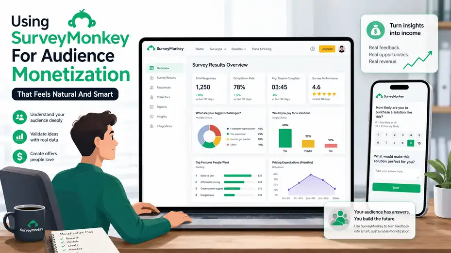 An informative illustration about Using SurveyMonkey For Audience Monetization That Feels Natural And Smart