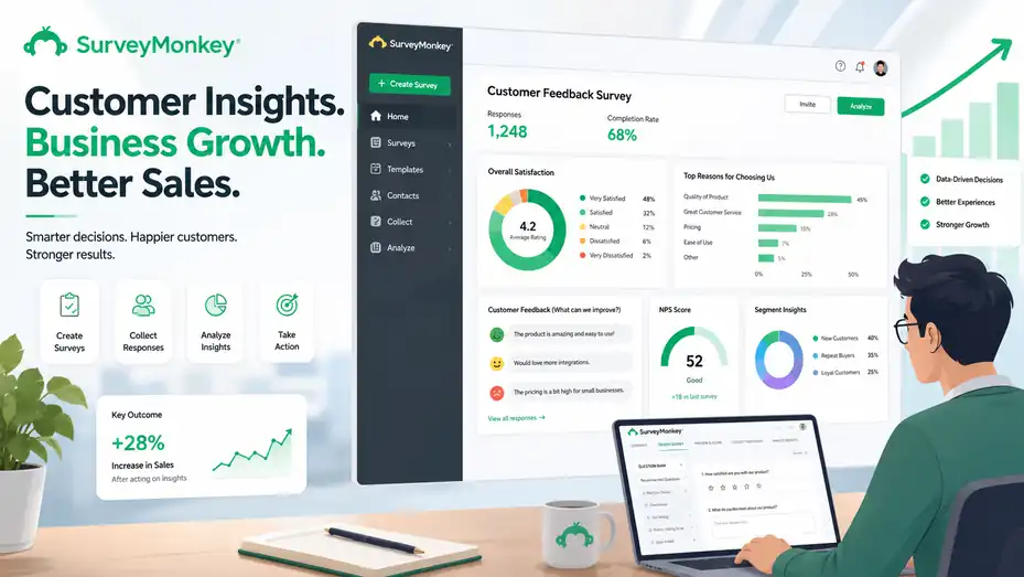 An informative illustration about Using SurveyMonkey For Customer Research Business Growth And Better Sales