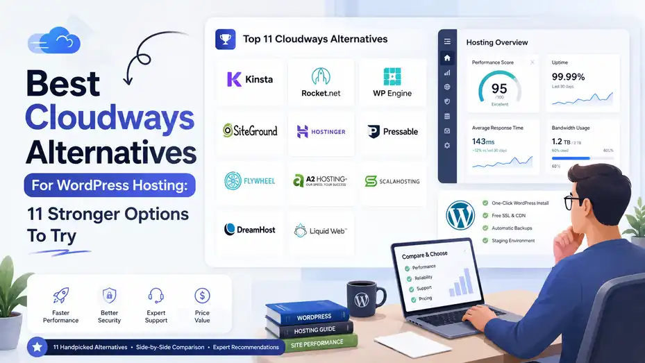An informative illustration about Best Cloudways Alternatives For WordPress Hosting: 11 Stronger Options To Try