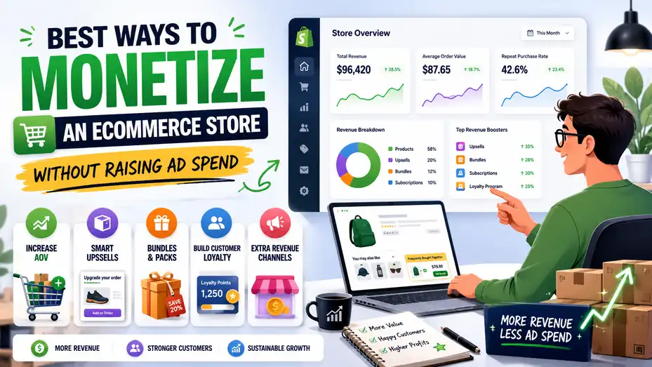 An informative illustration about Best Ways To Monetize An Ecommerce Store Without Raising Ad Spend