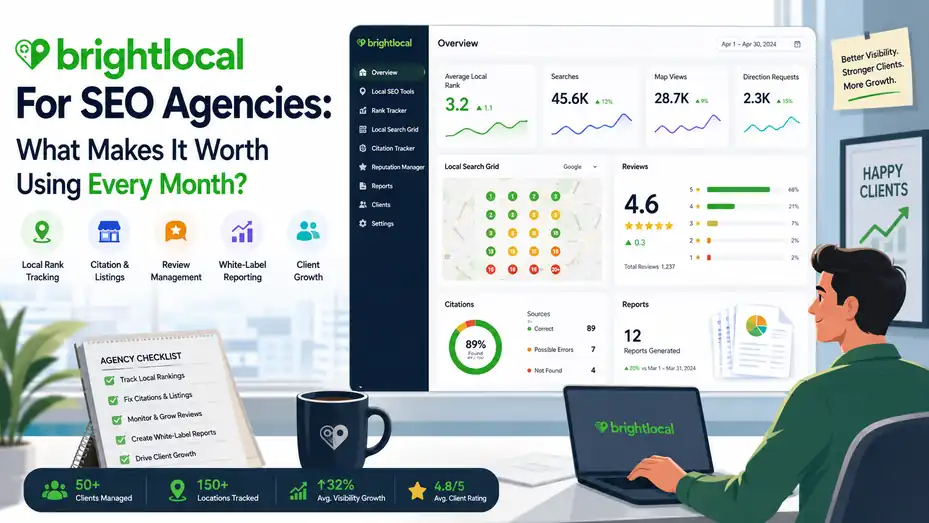An informative illustration about BrightLocal For SEO Agencies: What Makes It Worth Using Every Month?