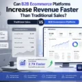 An informative illustration about Can B2B Ecommerce Platforms Increase Revenue Faster Than Traditional Sales?