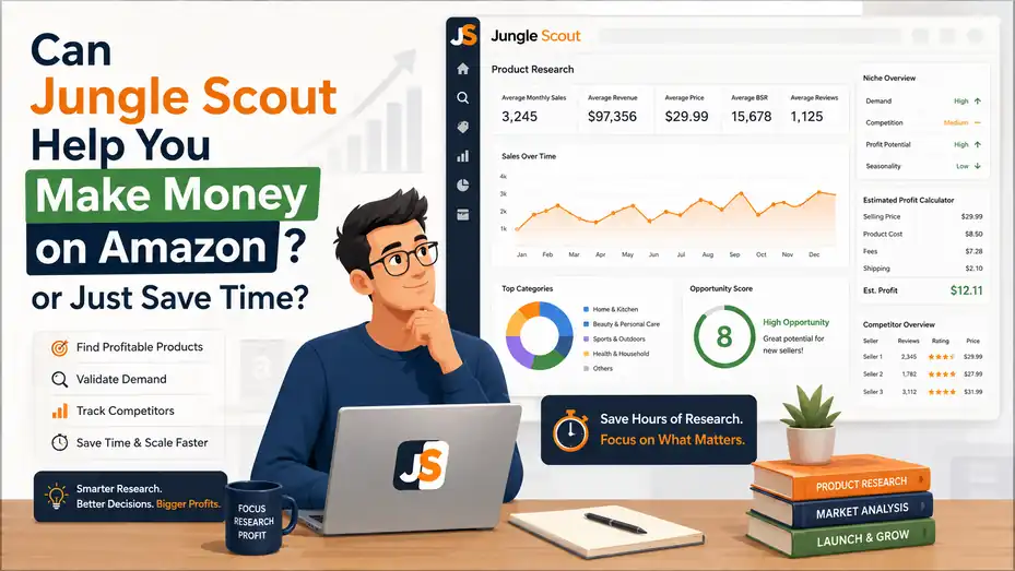 An informative illustration about Can Jungle Scout Help You Make Money on Amazon or Just Save Time?
