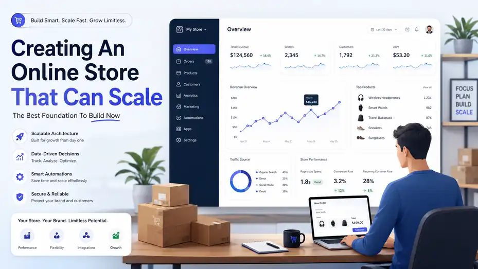An informative illustration about Creating An Online Store That Can Scale: The Best Foundation To Build Now