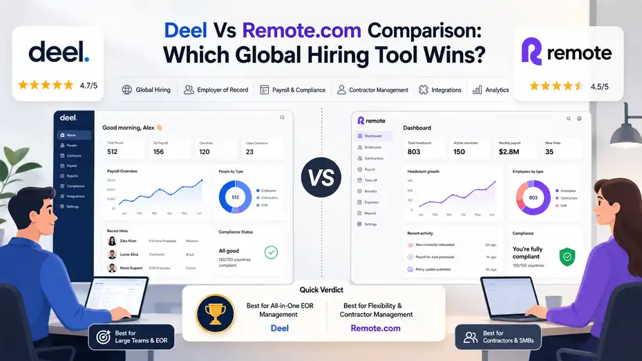 An informative illustration about Deel Vs Remote Com Comparison: Which Global Hiring Tool Wins?
