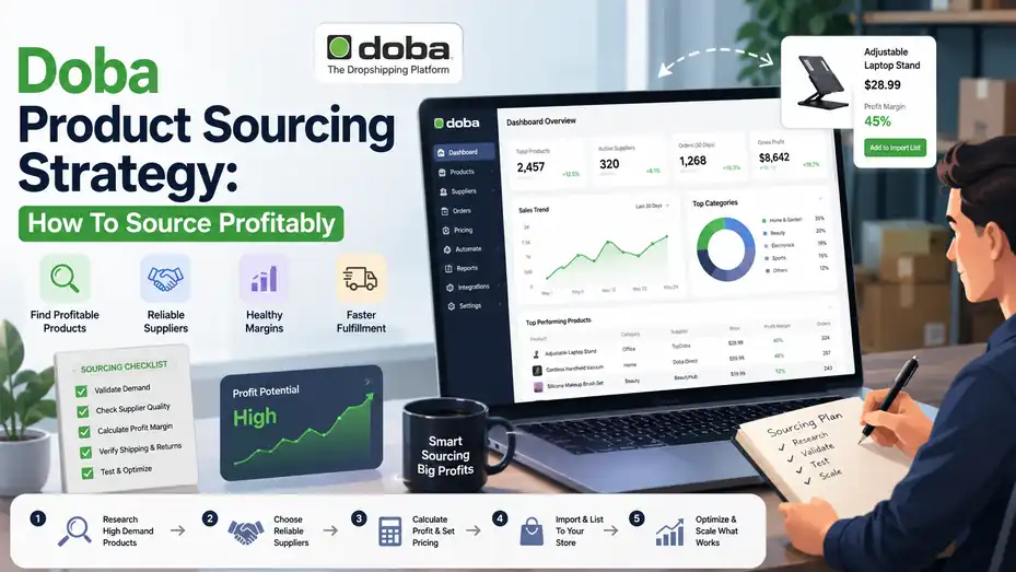 An informative illustration about Doba Product Sourcing Strategy: How To Source Profitably