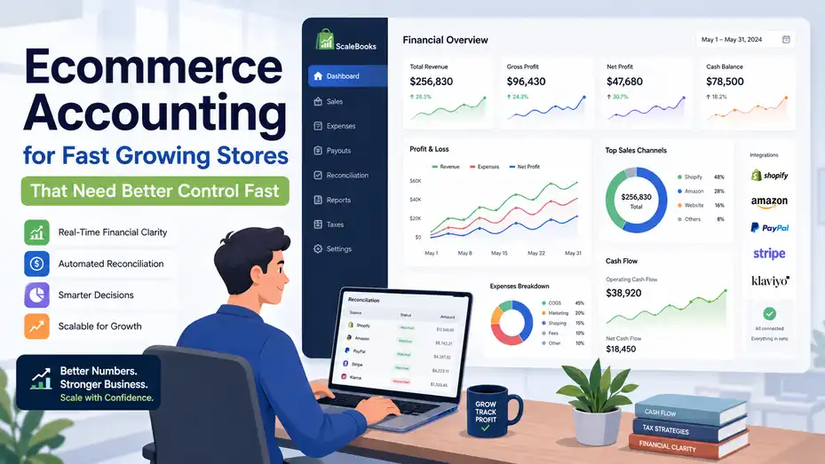 An informative illustration about Ecommerce Accounting for Fast Growing Stores That Need Better Control Fast