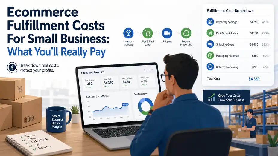 An informative illustration about Ecommerce Fulfillment Costs For Small Business: What You’ll Really Pay