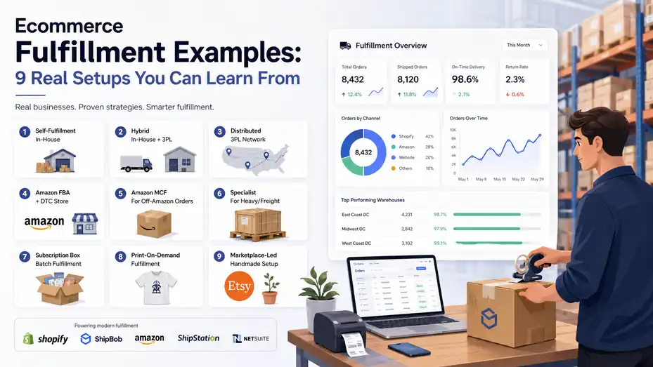 An informative illustration about Ecommerce Fulfillment Examples 9 Real Setups You Can Learn From
