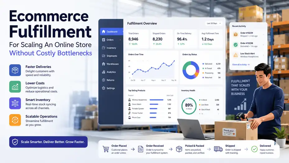 An informative illustration about Ecommerce Fulfillment For Scaling An Online Store Without Costly Bottlenecks