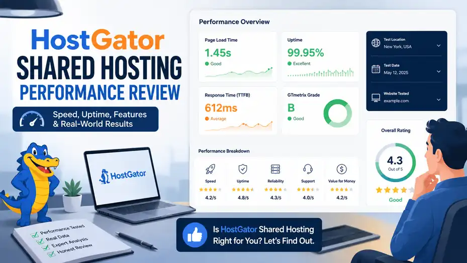 An informative illustration about HostGator Shared Hosting Performance Review