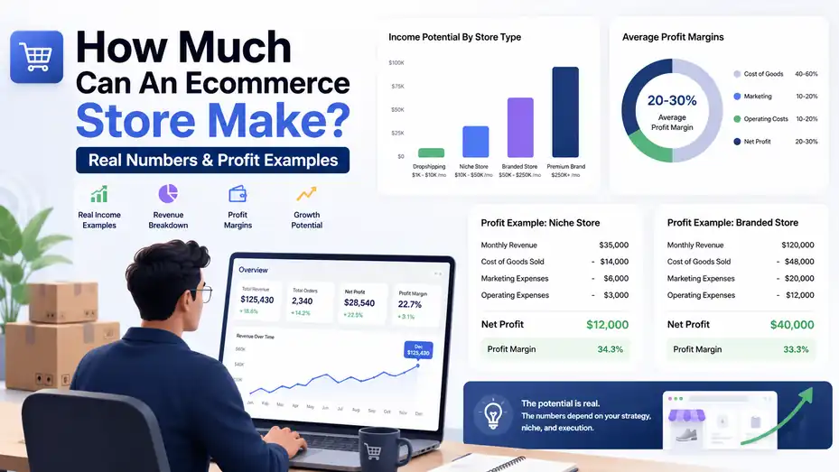 An informative illustration about How Much Can An Ecommerce Store Make Real Numbers And Profit Examples
