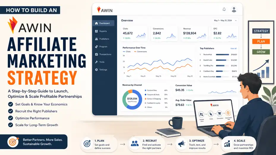 An informative illustration about How To Build An Awin Affiliate Marketing Strategy
