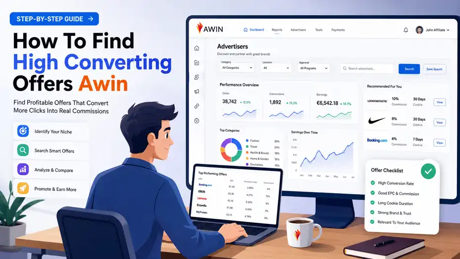 An informative illustration about How To Find High Converting Offers Awin