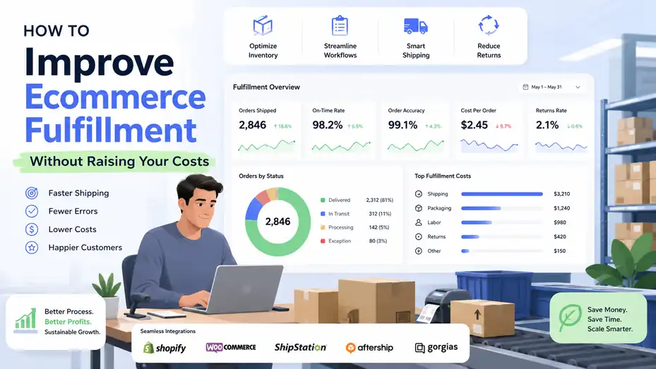 An informative illustration about How To Improve Ecommerce Fulfillment Without Raising Your Costs
