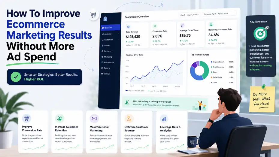 An informative illustration about How To Improve Ecommerce Marketing Results Without More Ad Spend