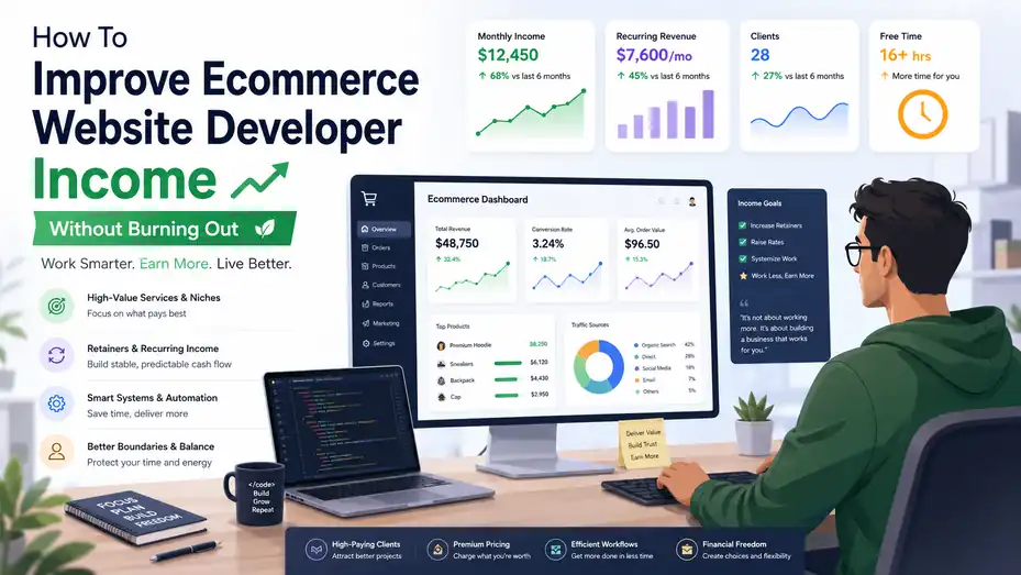 How To Improve Ecommerce Website Developer Income Without Burning Out